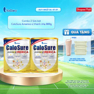 Sữa bột CaloSure America vị thanh nhẹ - Giúp tăng đề kháng, khỏe tim mạch - Lon 800g
