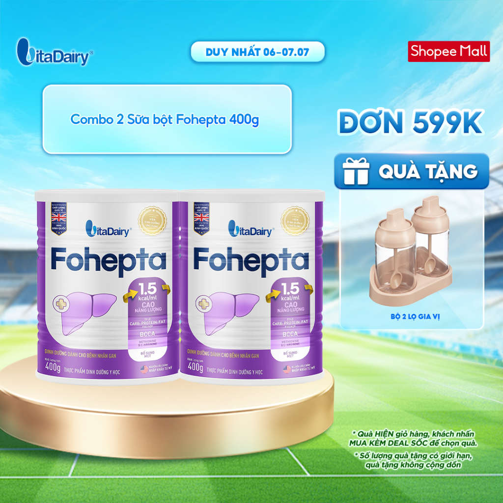 [COMBO 2 LON] Thực phẩm dinh dưỡng y học Fohepta 400g