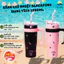 Bình Giữ Nhiệt Black Pink 1200ml, TIDY SHOP, Ly Inox Có Ống Hút Và Tay Cầm, Cốc Giữ Nóng Lạnh Cao Cấp