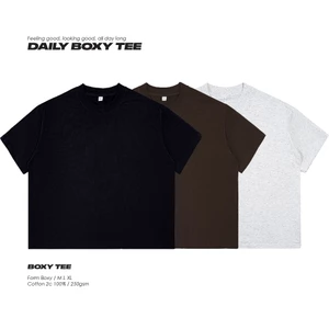 Áo Thun Trơn NOGENDER Form Boxy - Cotton 250gsm 2 Chiều