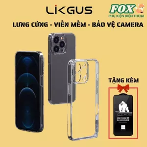 Ốp Likgus bảo vệ camera lưng trong chống ố vàng IPhone 17Promax 17air 17pro 17 Xsm 11 12 13 14 15 16
