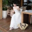 LƯỚI flats Charisma-Màu Trắng-Giày búp bê chất liệu lưới