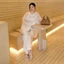 LƯỚI flats Charisma-Màu Trắng-Giày búp bê chất liệu lưới