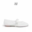 LƯỚI flats Charisma-Màu Trắng-Giày búp bê chất liệu lưới