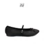 BALLETS Flats Charisma-Màu Đen-Giày búp bê chất liệu satin