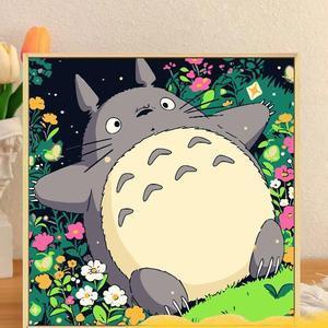 ( TẶNG SET 10 KHẨU TRANG) Tranh Số Hoá Gấu Trúc Panda  Hoạt Hình Tranh Tô Màu 20x20cm dễ thương đầy đủ cọ, màu, căng khu