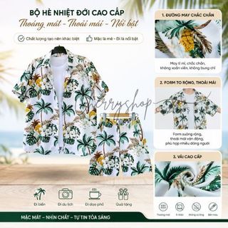 Áo đi biển nam nữ trẻ trung | Form rộng dễ mặc | Không nhăn, không bí mẫu sứ trắng