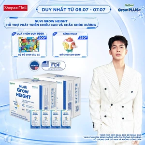 Combo 2 Thùng 24 hộp SBPS Nuvi Grow Height 1+ hỗ trợ phát triển chiều cao hộp 110ml