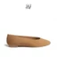 MÙA Flats Charisma-Màu nâu-Giày búp bê chất liệu da lộn
