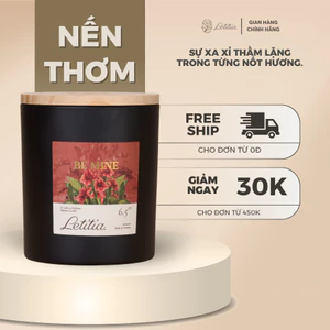 Nến Thơm Quà Tặng Cao Cấp Letitia Be Mine Hương Hoa Diên Vĩ Giúp Dễ Ngủ, Giảm Căng Thẳng, Thư Giãn
