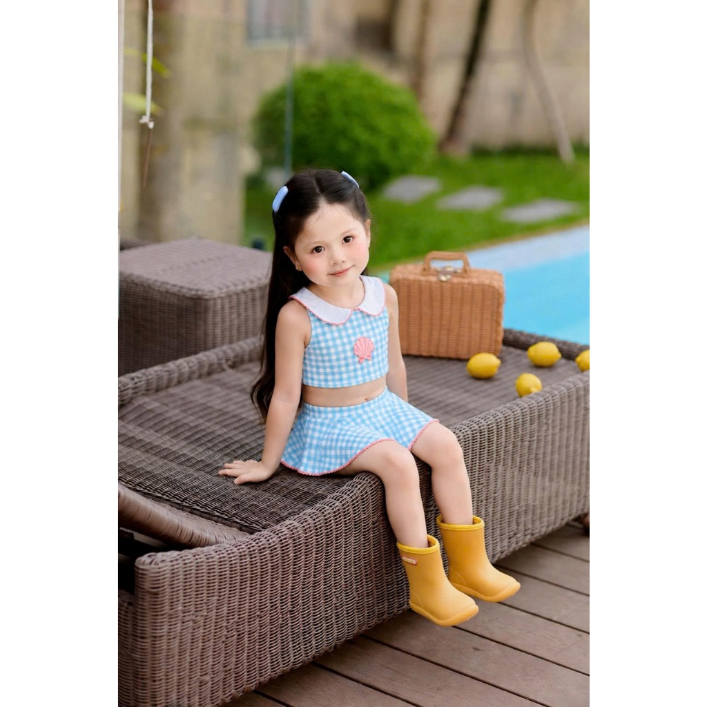 Set đồ đi biển bé gái, bộ đồ bơi bé gái mùa hè