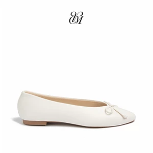 NÕN Flats Charisma-Màu Trắng-Giày búp bê có nơ