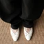 NÕN Flats Charisma-Màu Trắng-Giày búp bê có nơ