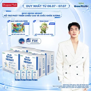 Combo 4 Thùng 24 hộp SBPS Nuvi Grow Height 1+ hỗ trợ phát triển chiều cao hộp 110ml