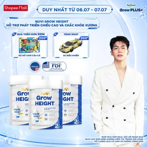 Combo 3 Sữa Bột Nuvi Grow Height phát triển chiều cao Trên 2 tuổi Lon 800g