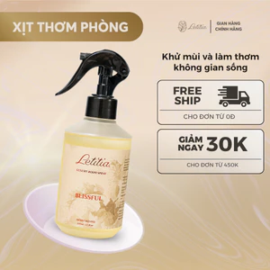 Bình Tinh Dầu Xịt Thơm Phòng Cao Cấp Letitia Hương Blissful Giúp Thơm Phòng Và Quần Áo Size 320ml
