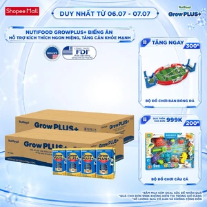 Combo 2 Thùng 48 hộp Sữa Bột Pha Sẵn Nutifood GrowPLUS+ Biếng Ăn (Xanh) 110ml - Trên 2 tuổi - Tăng Cân Khỏe Mạnh