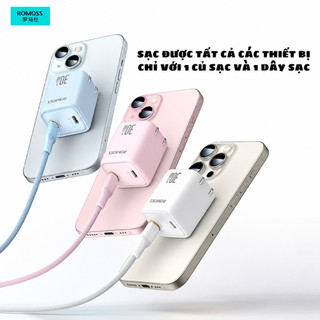 Bản Đặc Biệt - Củ Sạc Nhanh 30W ROMOSS GAN AC30SA - 2 Cổng Ra  1C + 1L . Dùng cho IP và các dòng máy Androi