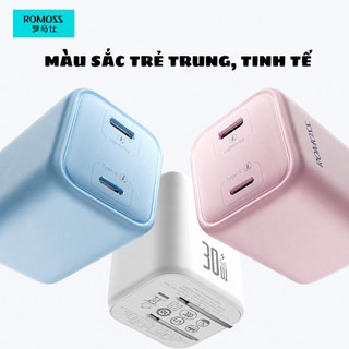 Bản Đặc Biệt - Củ Sạc Nhanh 30W ROMOSS GAN AC30SA - 2 Cổng Ra  1C + 1L . Dùng cho IP và các dòng máy Androi