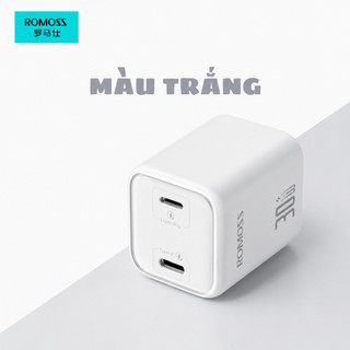 Bản Đặc Biệt - Củ Sạc Nhanh 30W ROMOSS GAN AC30SA - 2 Cổng Ra  1C + 1L . Dùng cho IP và các dòng máy Androi