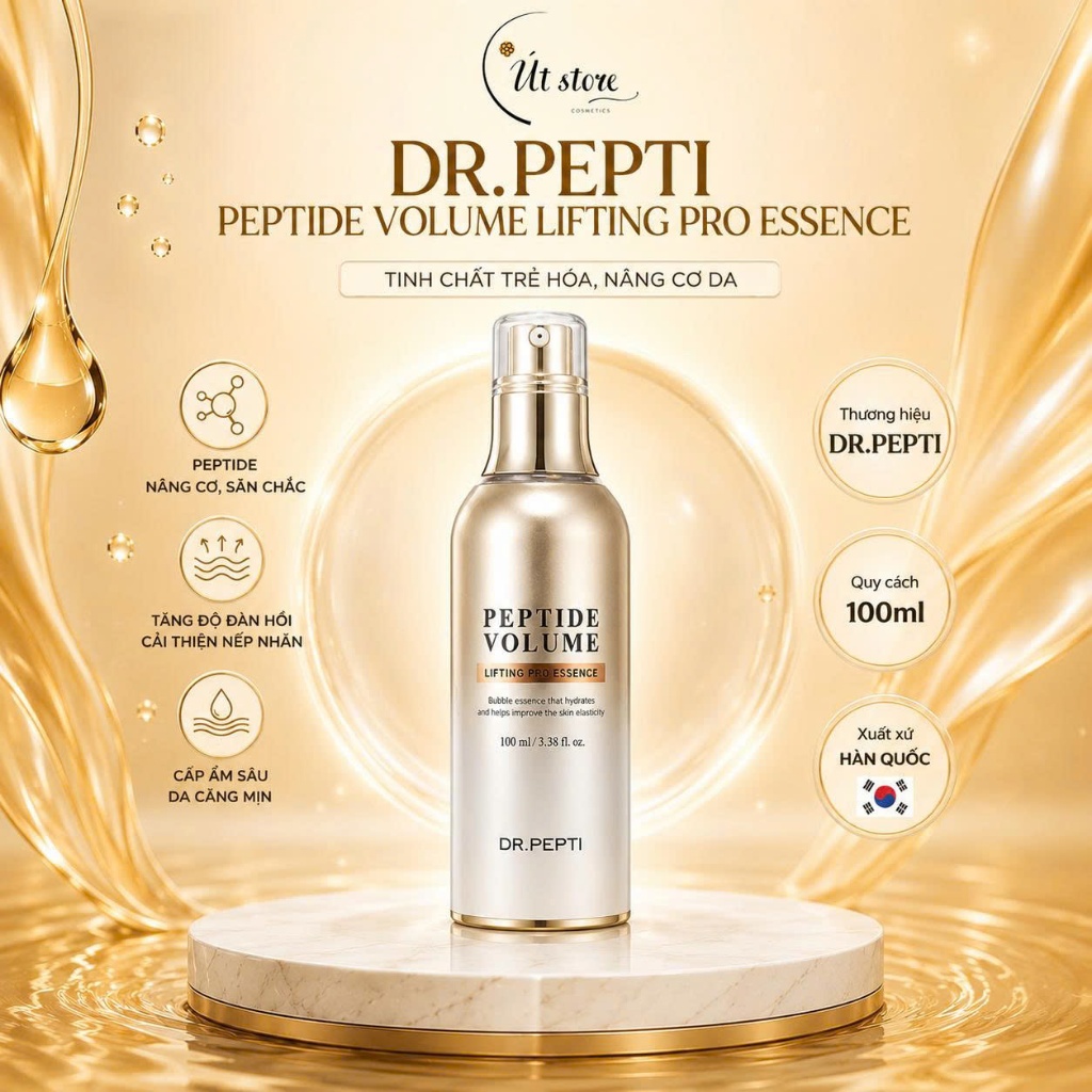 Tinh Chất Dr.Pepti Peptide Volume Lifting Pro Essence Chống Lão Hóa Chuyên Sâu, Nâng Cơ 100ml