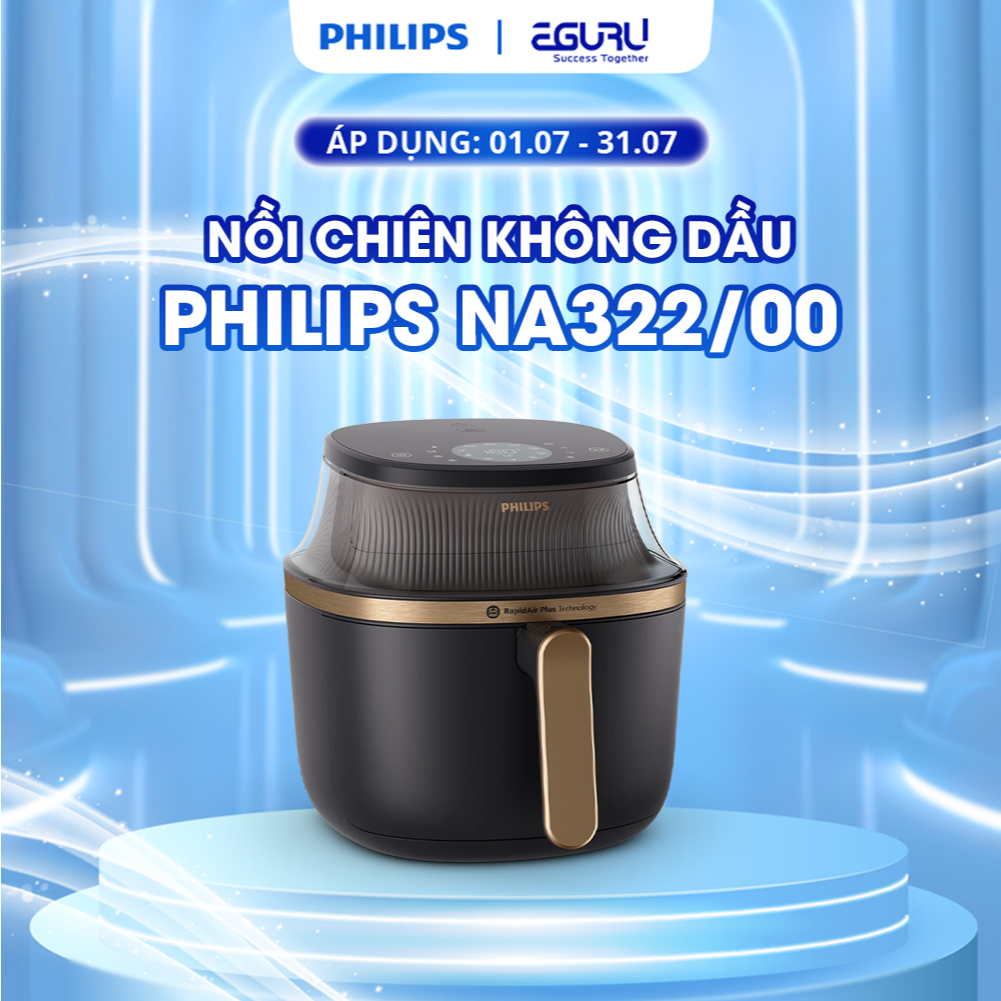 [LIVE] Nồi Chiên Không Dầu Philips NA322/00 4.2 Lít Nấu Nhanh - Hàng Chính Hãng Bảo Hành 24 Tháng