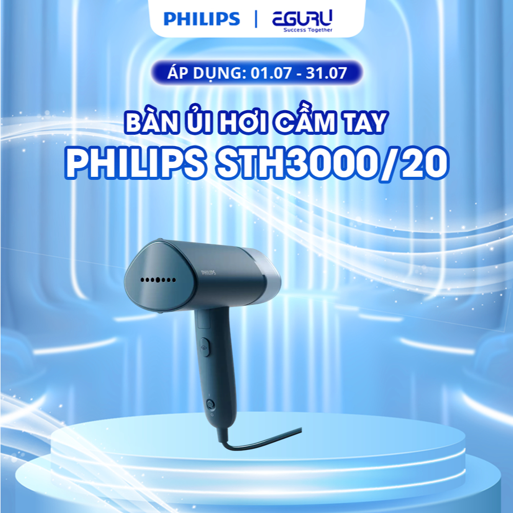 Bàn Ủi Hơi Nước Cầm Tay Phillips STH3000/20 - Hàng Chính Hãng