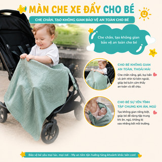 Khăn Choàng Cho Bé Bú Coniu, Chất Liệu Vải Muslin Cao Cấp Mềm Mại Thoáng Khí và Độ Bền Cao