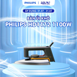 Bàn Ủi Khô Philips HD1172 | DST1040/30 - 1000W/2000W - Hàng Chính Hãng - Bảo Hành 24 Tháng