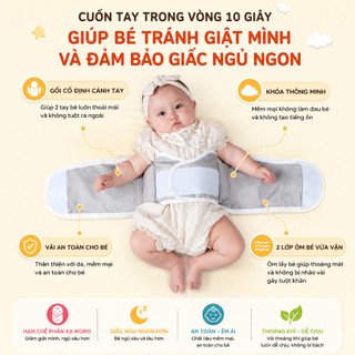 Khăn Quấn Coniu, Ủ Quấn Tay Chống Giật Mình Cho Be Sơ Sinh Ngủ Ngon