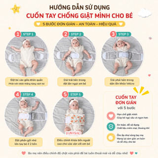 Khăn Quấn Coniu, Ủ Quấn Tay Chống Giật Mình Cho Be Sơ Sinh Ngủ Ngon