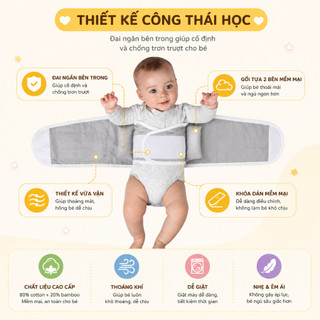 Khăn Quấn Coniu, Ủ Quấn Tay Chống Giật Mình Cho Be Sơ Sinh Ngủ Ngon