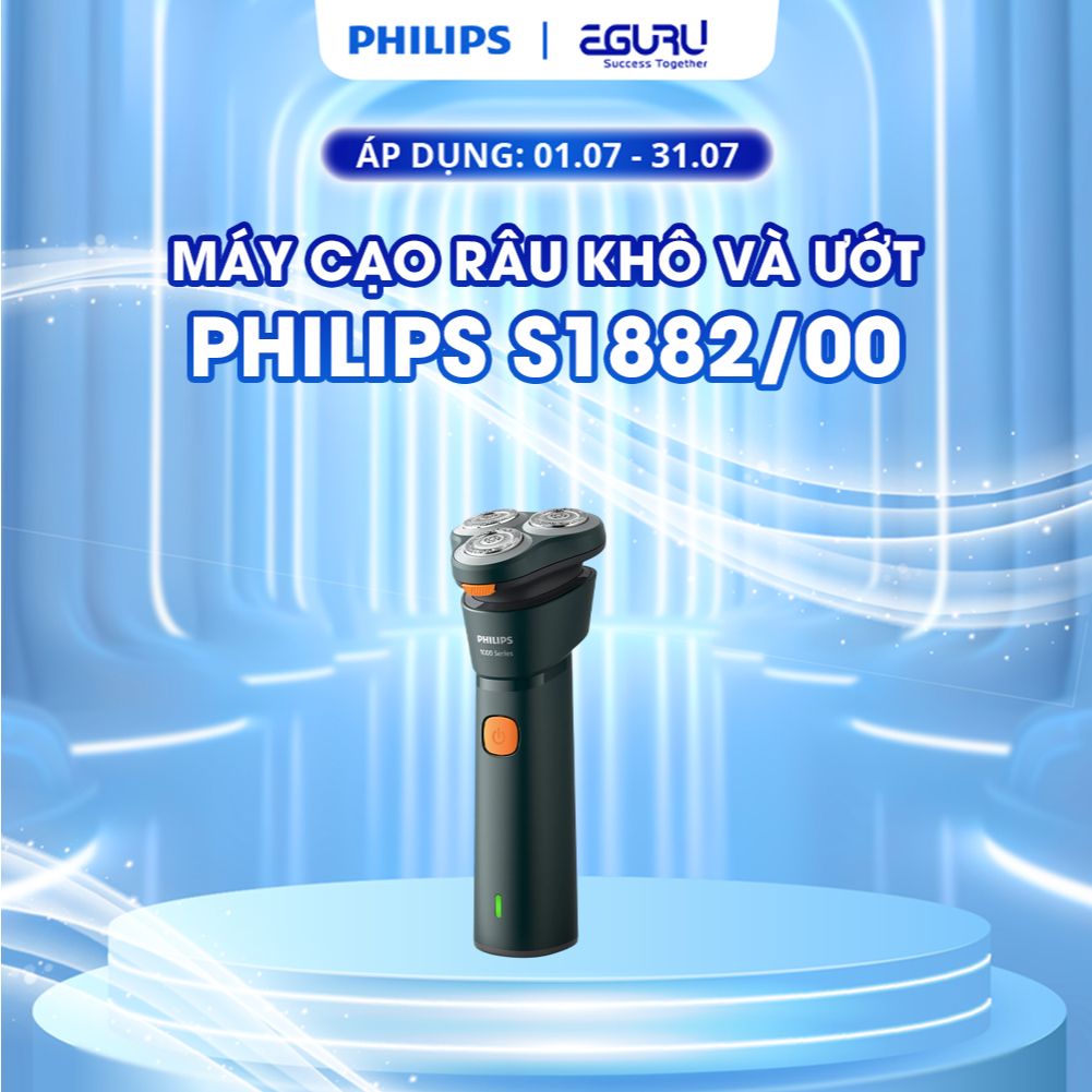 Máy Cạo Râu Khô Và Ướt PHILIPS S1882/00, Đầu Cạo Xoay 3D, Bảo Hành Chính Hãng 24 Tháng