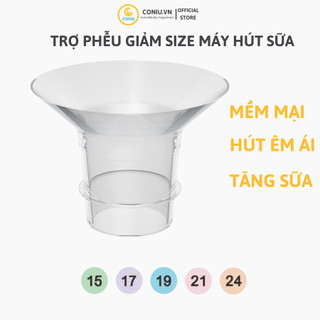 Trợ Phễu Silicone Coniu, Đệm Hạ Size Phễu Size 15-17-19-21-24mm, Hút Sữa Hiệu Quả và Êm Ái (Hộp 01 Chiếc)