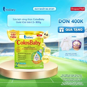 Sữa bột ColosBaby Gold cải tiến 2+ trẻ trên 2 tuổi – Bổ sung dinh dưỡng cho bé – Lon 800g