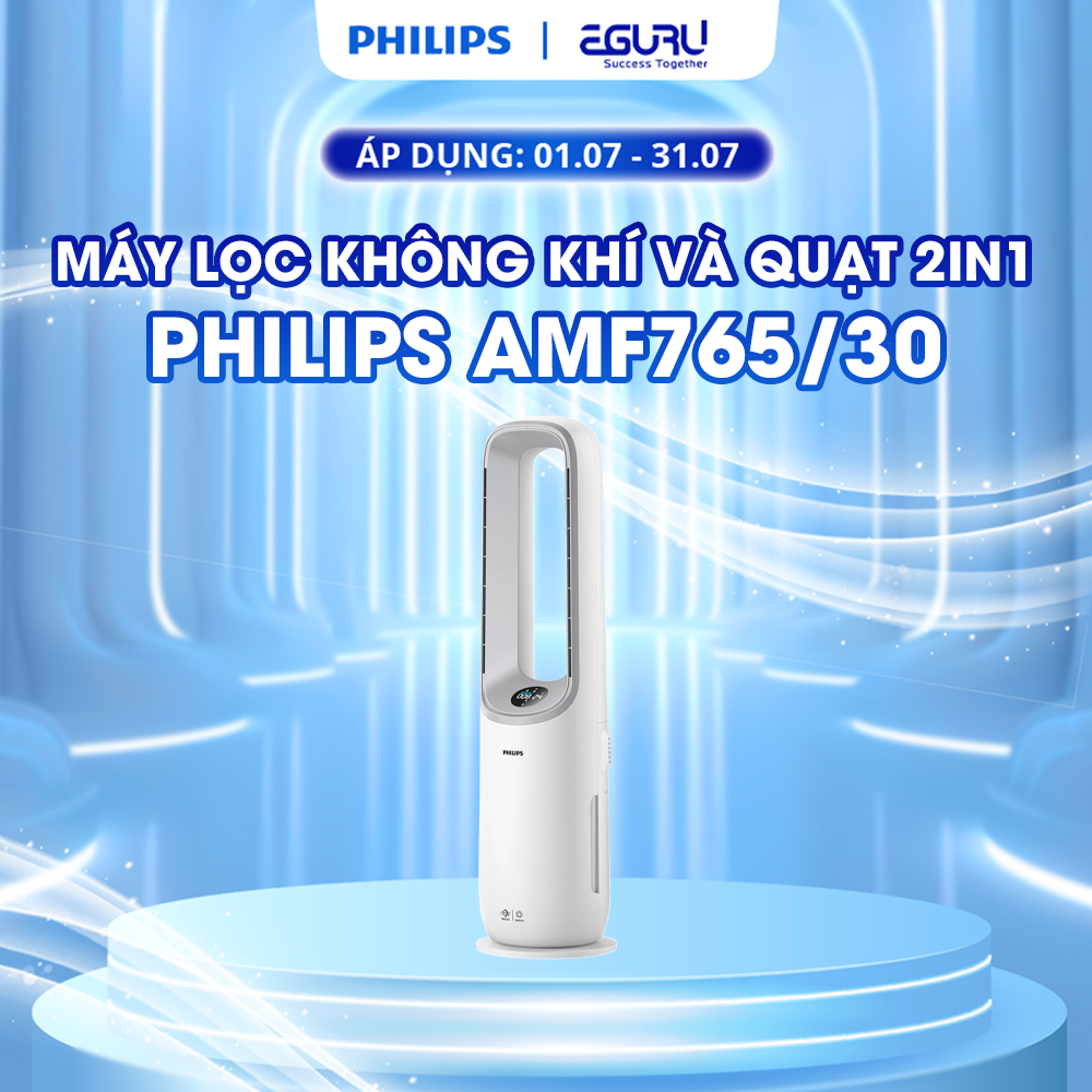 Máy Lọc Không Khí và Quạt 2 Trong 1 Philips AMF765/30 Cao Cấp | 70m2 - Hàng Chính Hãng - BH 24 Tháng