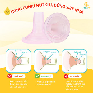 Phễu Hút Sữa Silicon Coniu Hút Êm Ái, Mềm Mại Kích Sữa Hiệu Quả
