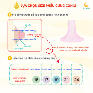 Phễu Hút Sữa Silicon Coniu Hút Êm Ái, Mềm Mại Kích Sữa Hiệu Quả