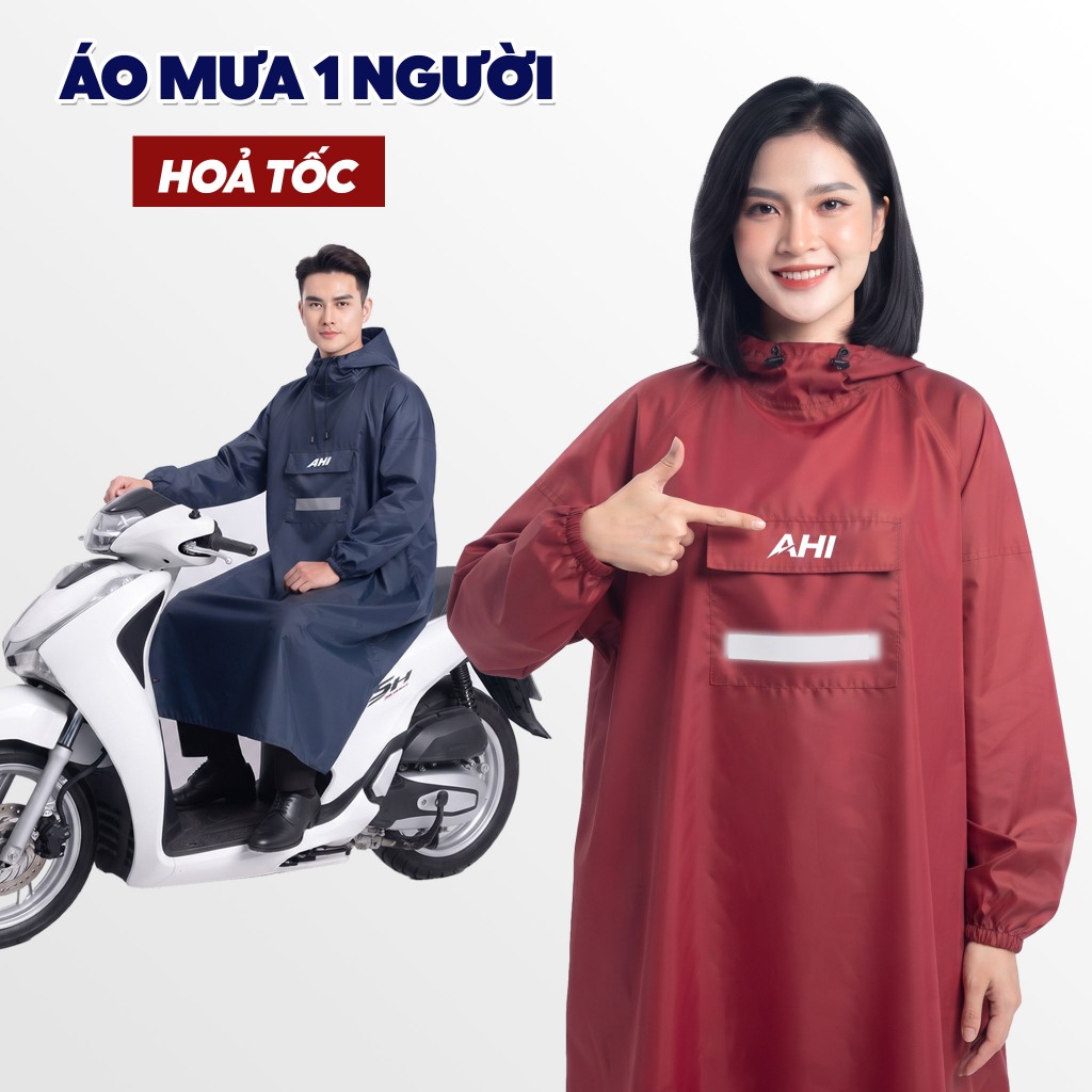 Áo mưa bít 1 người ích kỷ An Hải siêu to, Áo mưa siêu bền chống thấm nước siêu nhẹ có thể đeo balo