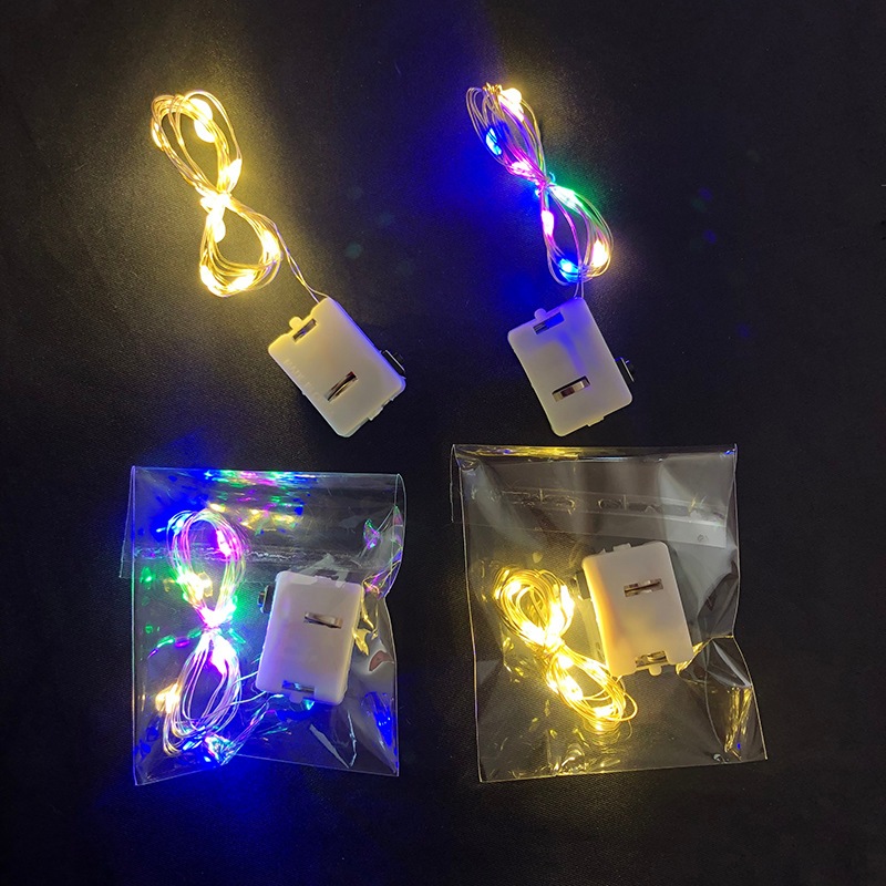 Combo 10 Dây Đèn Led Trang Trí Fairylight Kèm Sẵn Pin Chống Thấm Nước 1M 2M 3M Nhiều Màu Sắc DUHA 014