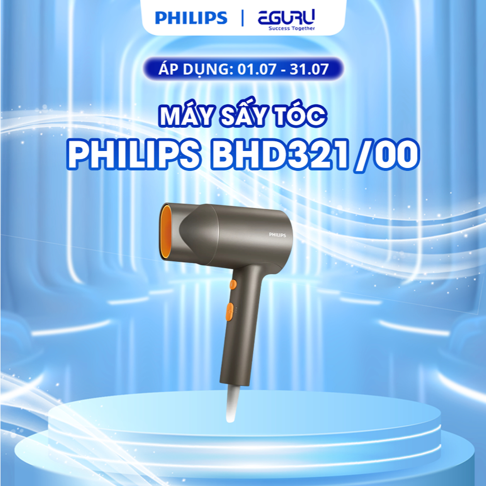 Máy sấy tóc Philips series 3000 BHD321/00 | BHD321/50 - Hàng Chính Hãng - Bảo Hành 24 Tháng