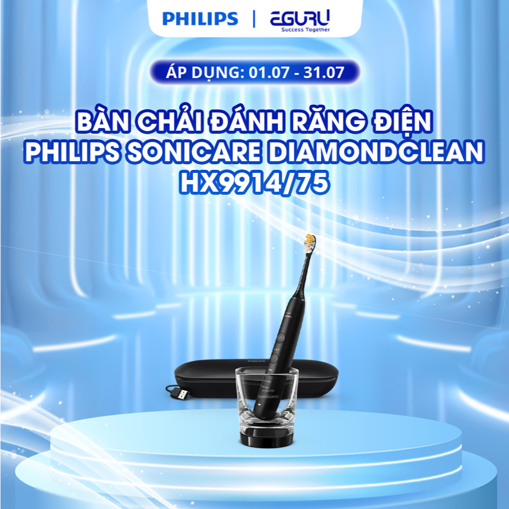 Bàn Chải Điện Philips Sonicare DiamondClean HX9914 Sạch Sâu Chính Hãng Bảo Hành 24 Tháng