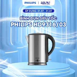Bình Đun Siêu Tốc PHILIPS HD9316 Công Suất 1800W - Hàng Chính Hãng Bảo Hành 24 Tháng