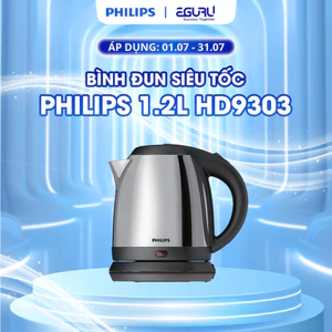Bình đun siêu tốc Philips 1.2 lít HD9303 - Hàng Chính Hãng
