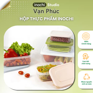 Hộp thực phẩm INOCHI sử dụng lò vi sóng, đồ đông lạnh, rau củ quả nhựa PP an toàn không giòn gãy