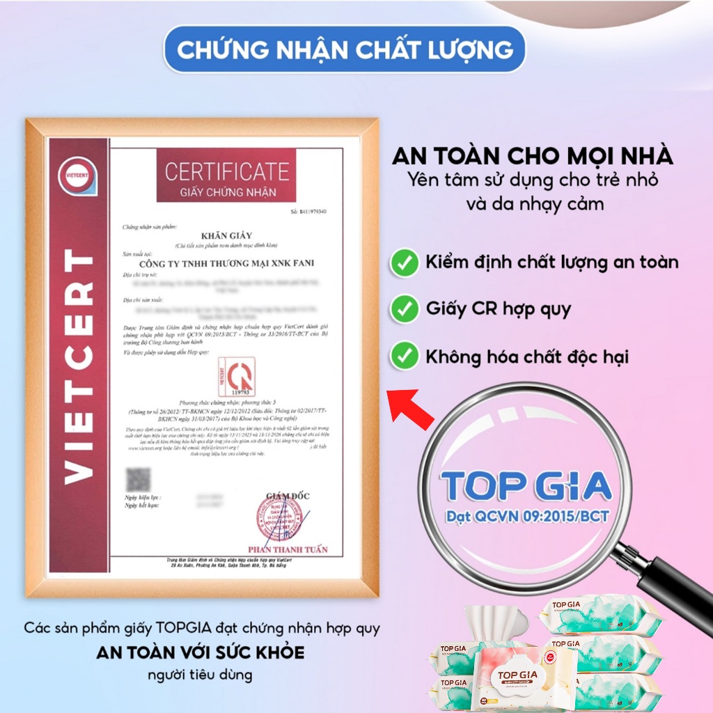 Thùng khăn ướt Topgia 80 tờ không cồn không parabens cao cấp dành cho mẹ và bé