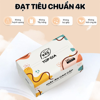 Combo 20g giấy ăn đa sắc Topgia mềm mịn dập vân 4D