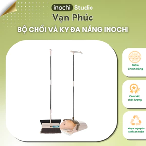 Bộ chổi & ky đa năng tiện lợi inochi, đầu xoay 360 độ quét sạch bụi mịn, tóc, rác vụn