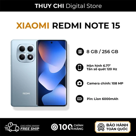 Điện thoại Xiaomi Redmi Note 15 8GB/256GB - Hàng Chính Hãng Xiaomi Việt Nam