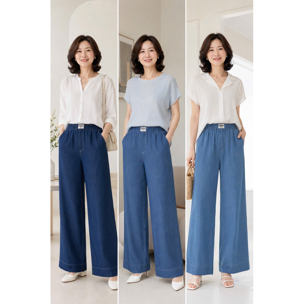 Quần Nữ Jeans giấy cao cấp chất mềm mỏng thoáng mát kiểu may chỉ nổi trẻ trung năng động có Bigsize mã Q25